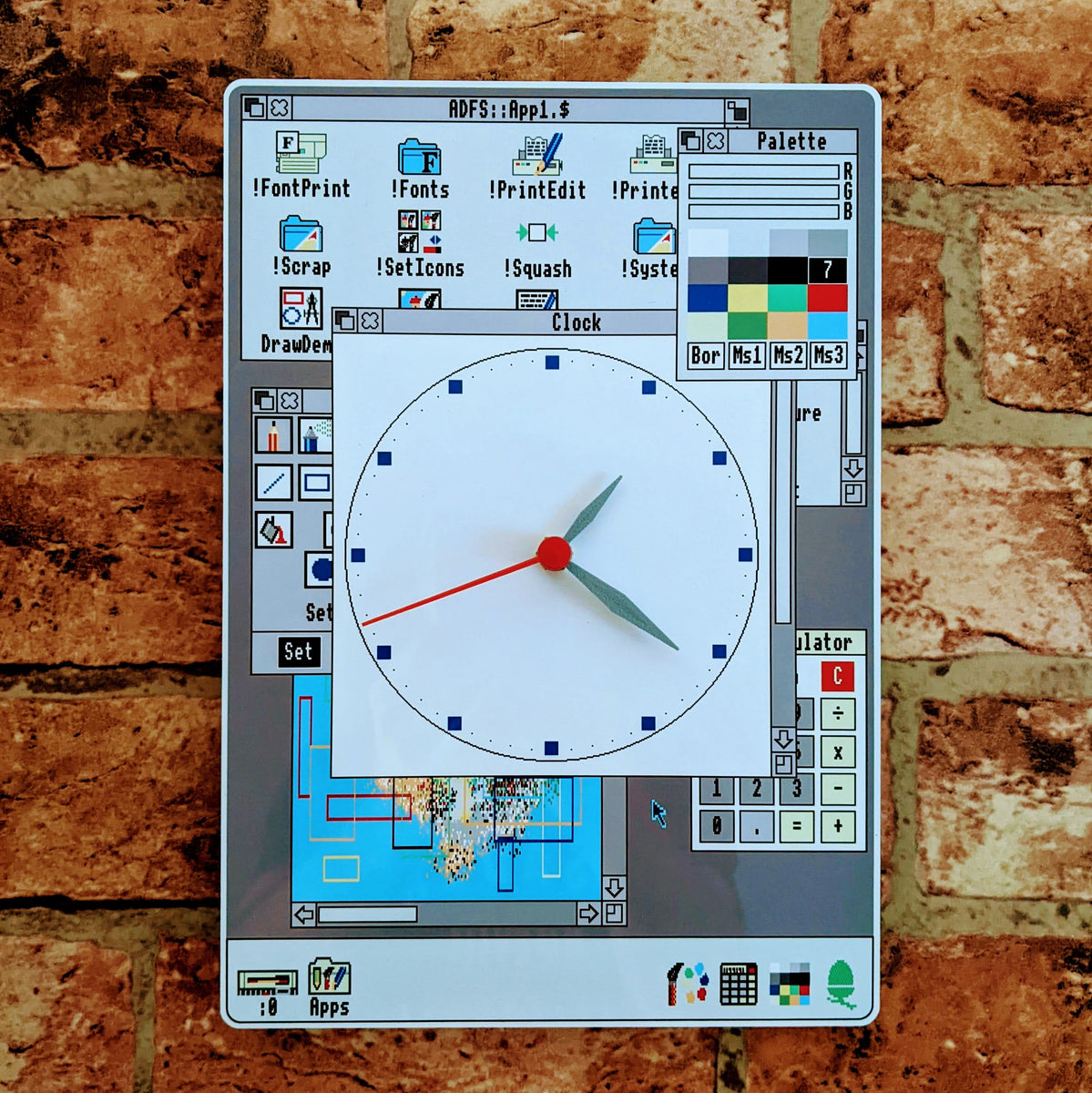 Acorn Archimedes RISC OS large wall clock – Retrofied