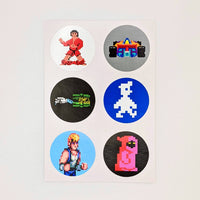 Classic video game mini-sticker packs