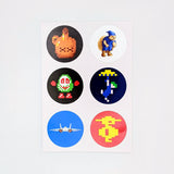 Classic video game mini-sticker packs