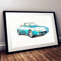 TVR "Wedge" (400SE) - Light Blue - A3/A4 Print "Paint"