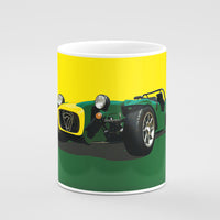 Caterham 7 - Dark green / yellow stripe mug