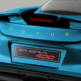 "LOTUS" spaced & curved lettering (Evora 400)