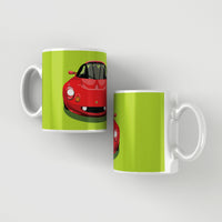 Lotus Elise S1 - Calypso Red on green mug