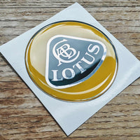 58mm LOTUS front/rear resin domed badge (full colour/chrome silver)