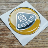 58mm LOTUS front/rear resin domed badge (full colour/chrome silver)