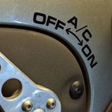 Lotus Elise S1 "A/C ON ←→OFF" decal