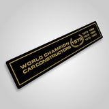 Lotus World Champion Constructors 1978 vintage style sticker