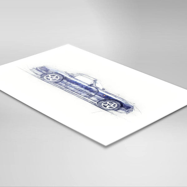 TVR Chimaera - Blue - A3/A4 Print "Sketch"