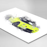 Lotus Elise S1 - Scandal Green / black - A3/A4 Print "Splatter"