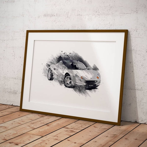 Lotus Elise S1 - New Aluminium - A3/A4 Print "Splatter"