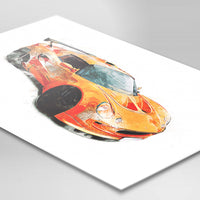 Lotus Exige S1 - Chrome Orange / Black - A3/A4 Print "Paint"