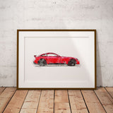 TVR Griffith 2018 - Red - A3/A4 Print "Watercolour"