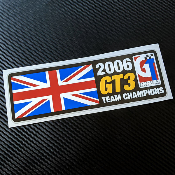 "2006 GT3 Team Champions" decal - Lotus Exige British GT Edition