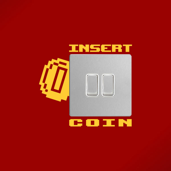 INSERT COIN lightswitch decal