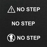 NO STEP warning decal