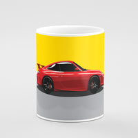 Porsche GT3 - Red / yellow / grey stripe mug