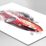 TVR "Wedge" (400SE) - Red - A3/A4 Print "Splatter"