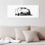 Elise S2 in action silhouette canvas art