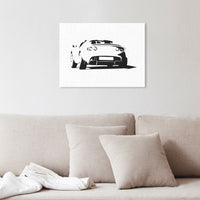 Elise S2 in action silhouette canvas art