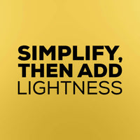 "Simplify, then add lightness" - Colin Chapman quote vinyl decal