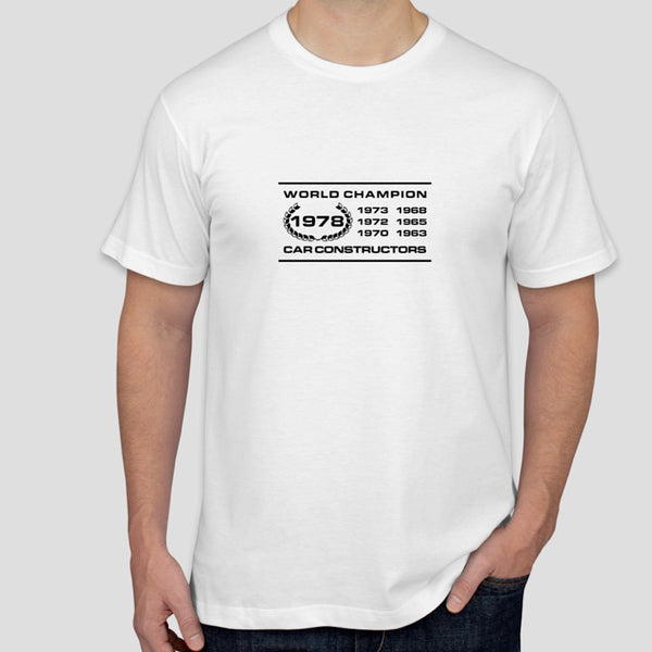 World Champion Car Constructor 1978 - vintage LOTUS t-shirt (alternative design)