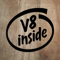 "V8 Inside" decal
