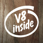 "V8 Inside" decal