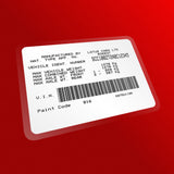 Personalised Lotus Vehicle Identification (VIN) label