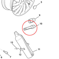 Short wheel bolt adaptor (A132G6003F) - Lotus Genuine Part