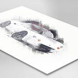 Lotus Elise S1 - White / Black - A3/A4 Print "Splatter"